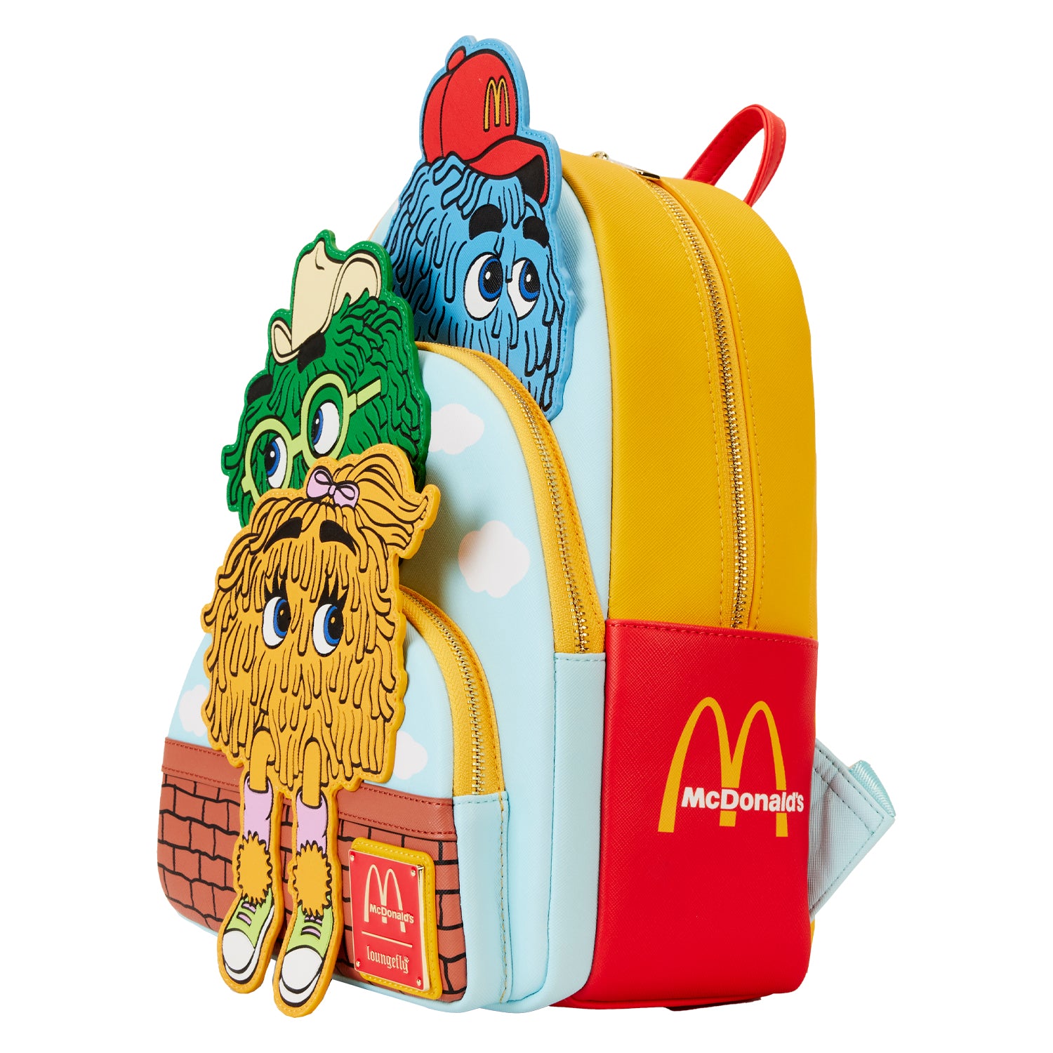 Loungefly McDonald's Fry Guys Triple Pocket Mini Backpack