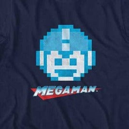 Mega Man Megaface T-Shirt - Blue Culture Tees