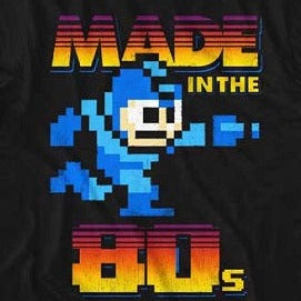 Mega Man Made In The 80S T-Shirt - Blue Culture Tees