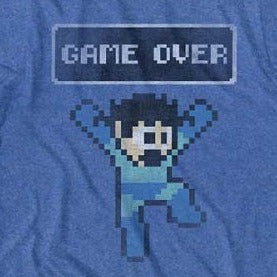 Mega Man Game Over T-Shirt - Blue Culture Tees