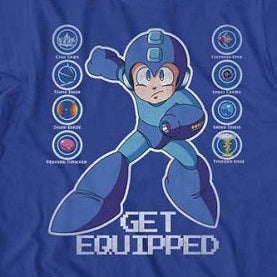 Mega Man Get Equipped T-Shirt - Blue Culture Tees
