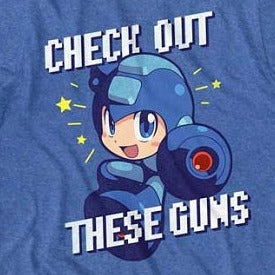Mega Man Check It Out T-Shirt - Blue Culture Tees