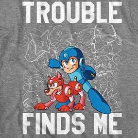 Mega Man Trouble T-Shirt - Blue Culture Tees