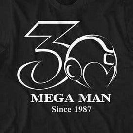 Mega Man 30Th BW T-Shirt - Blue Culture Tees