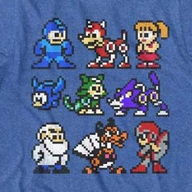 Mega Man The Cast T-Shirt - Blue Culture Tees