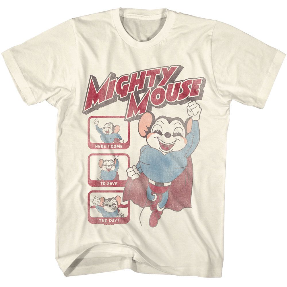 Mighty Mouse Here I Come T-Shirt | Blue Culture Tees