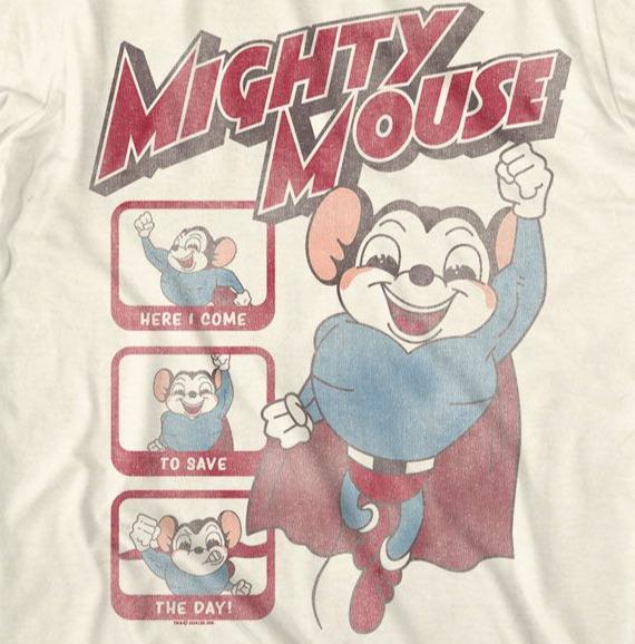 Mighty Mouse Here I Come T-Shirt | Blue Culture Tees