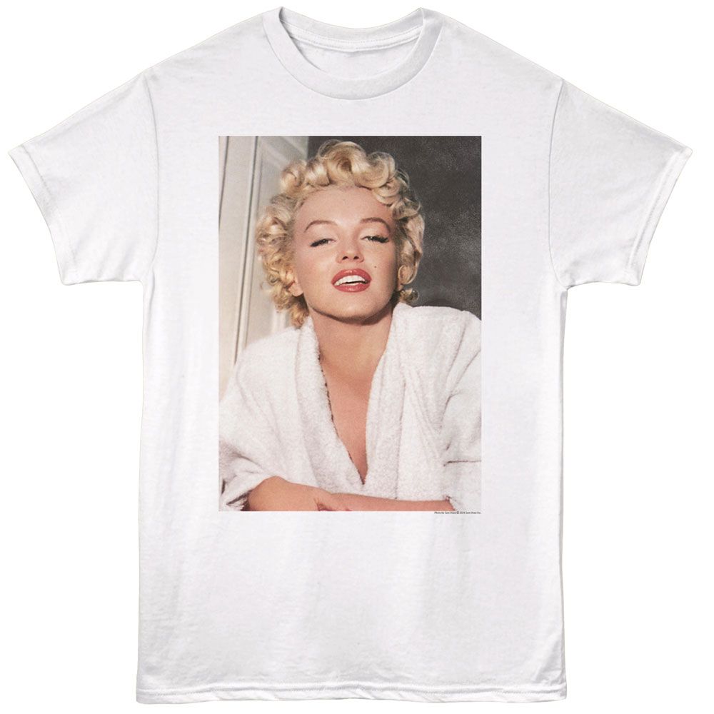 Marilyn Monroe Bathrobe Photo 2 T-Shirt | Blue Culture Tees