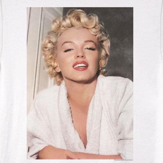 Marilyn Monroe Bathrobe Photo 2 T-Shirt | Blue Culture Tees