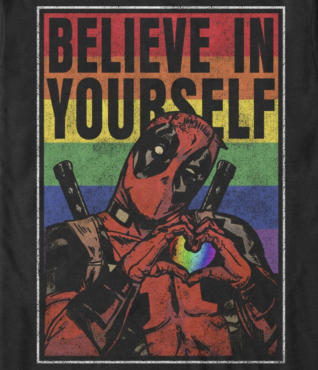 Marvel Deadpool Deadpool Believe Rainbow T-Shirt