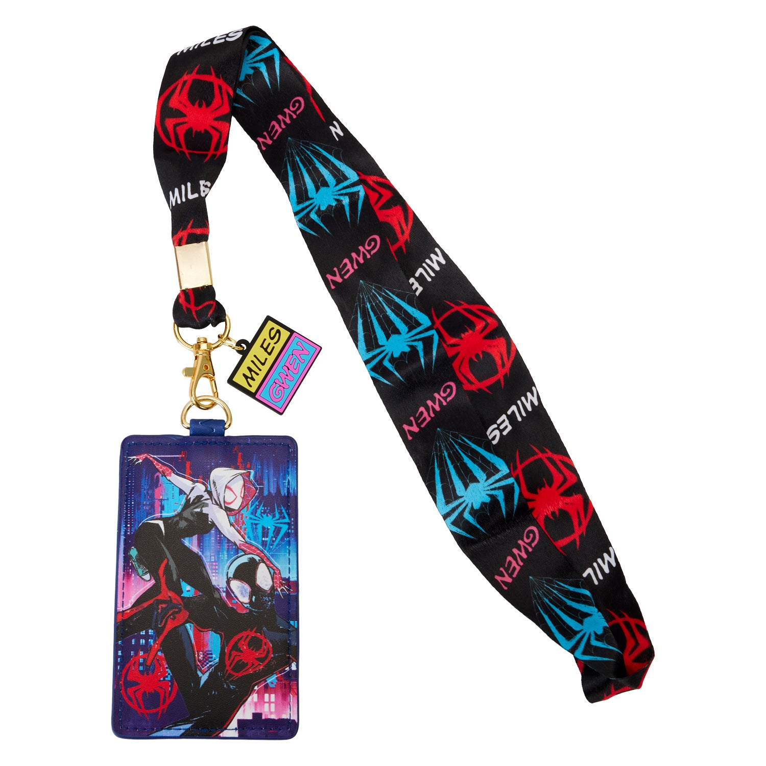 Loungefly Marvel Spider-Verse Miles and Gwen Lanyard with Cardholder 