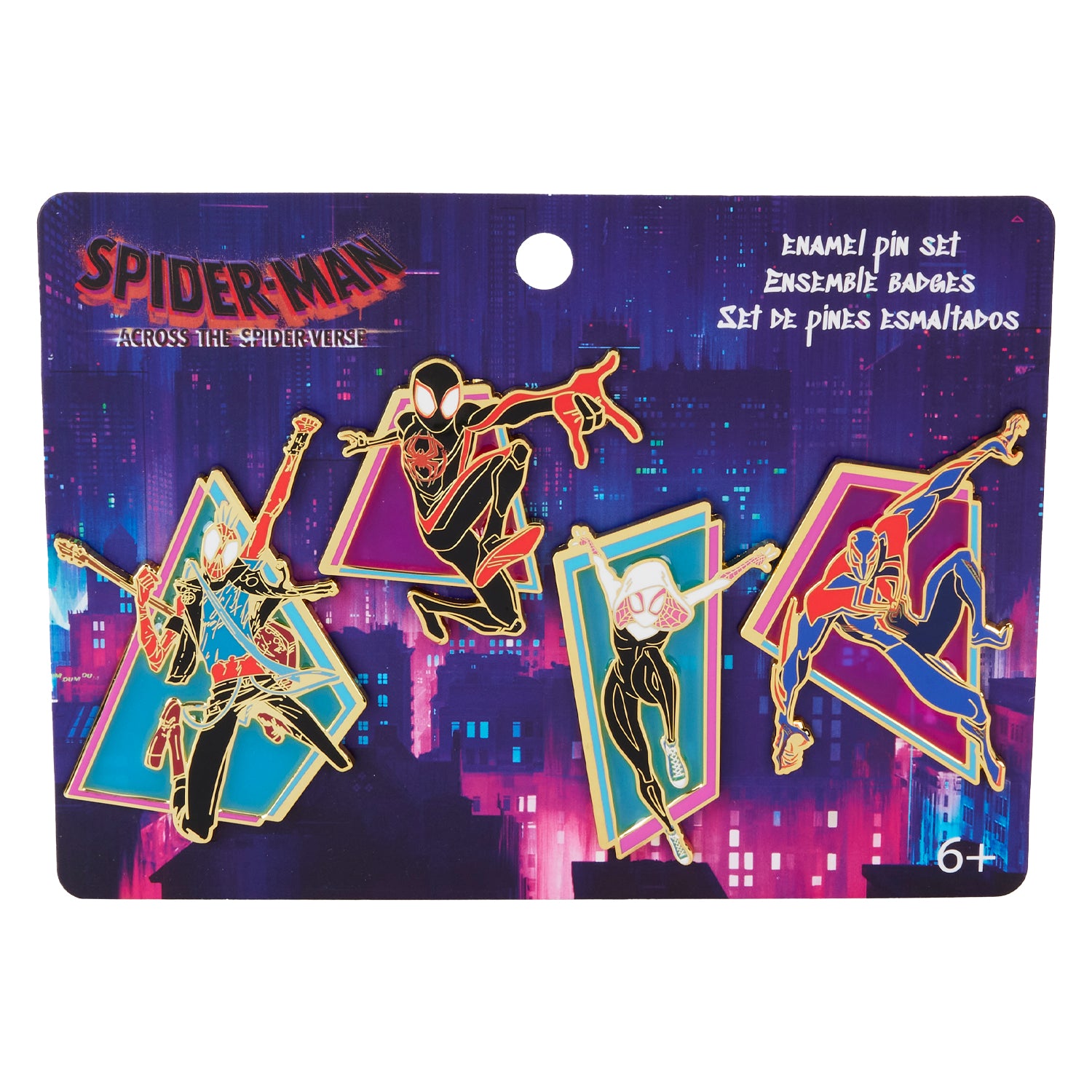 Loungefly Marvel Spider-Verse 4pc Pin Set