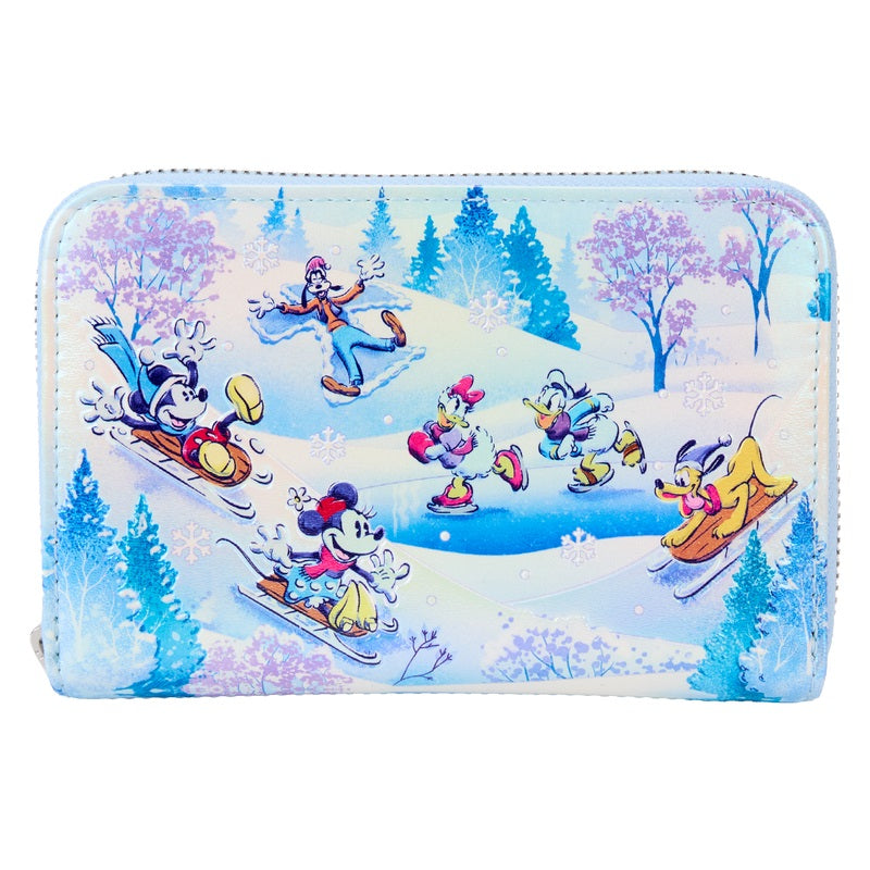 Loungefly Disney Mickey & Friends Winter Wonderland Zip Around Wallet | Blue Culture Tees