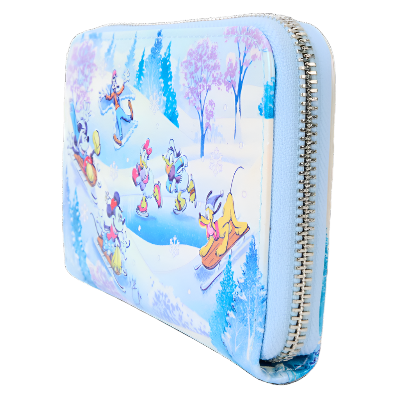 Loungefly Disney Mickey & Friends Winter Wonderland Zip Around Wallet | Blue Culture Tees