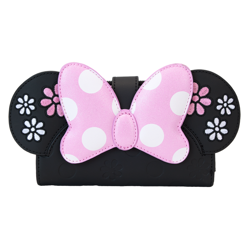 Loungefly Disney Minnie Mouse Floral Rock The Dots Flap Wallet | Blue Culture Tees