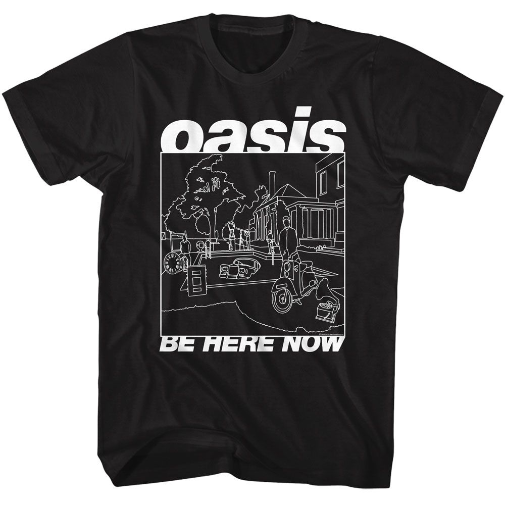 Oasis Be Here Now Line Art T-Shirt | Blue Culture Tees