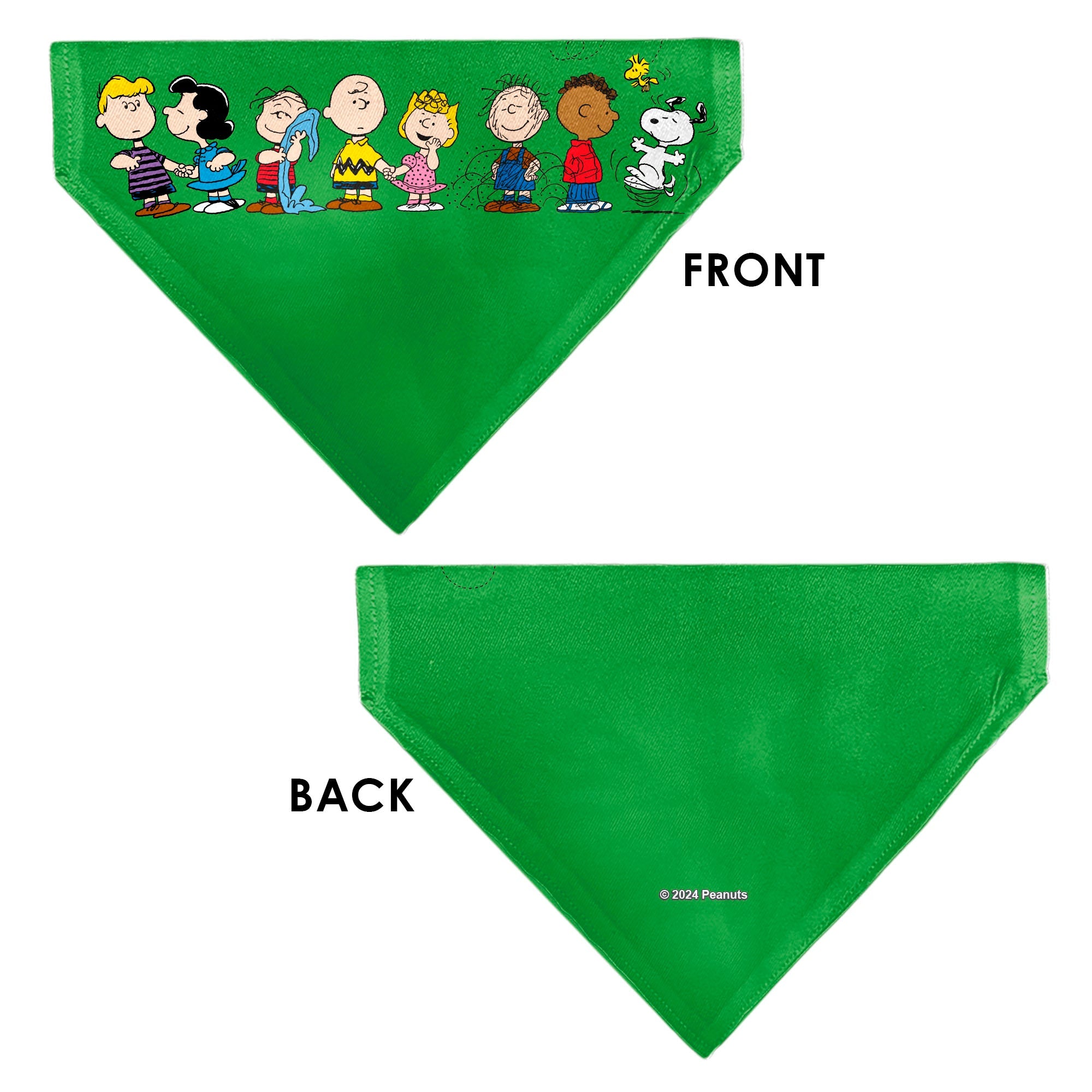 Pet Bandana - Peanuts Gang Group Pose Green