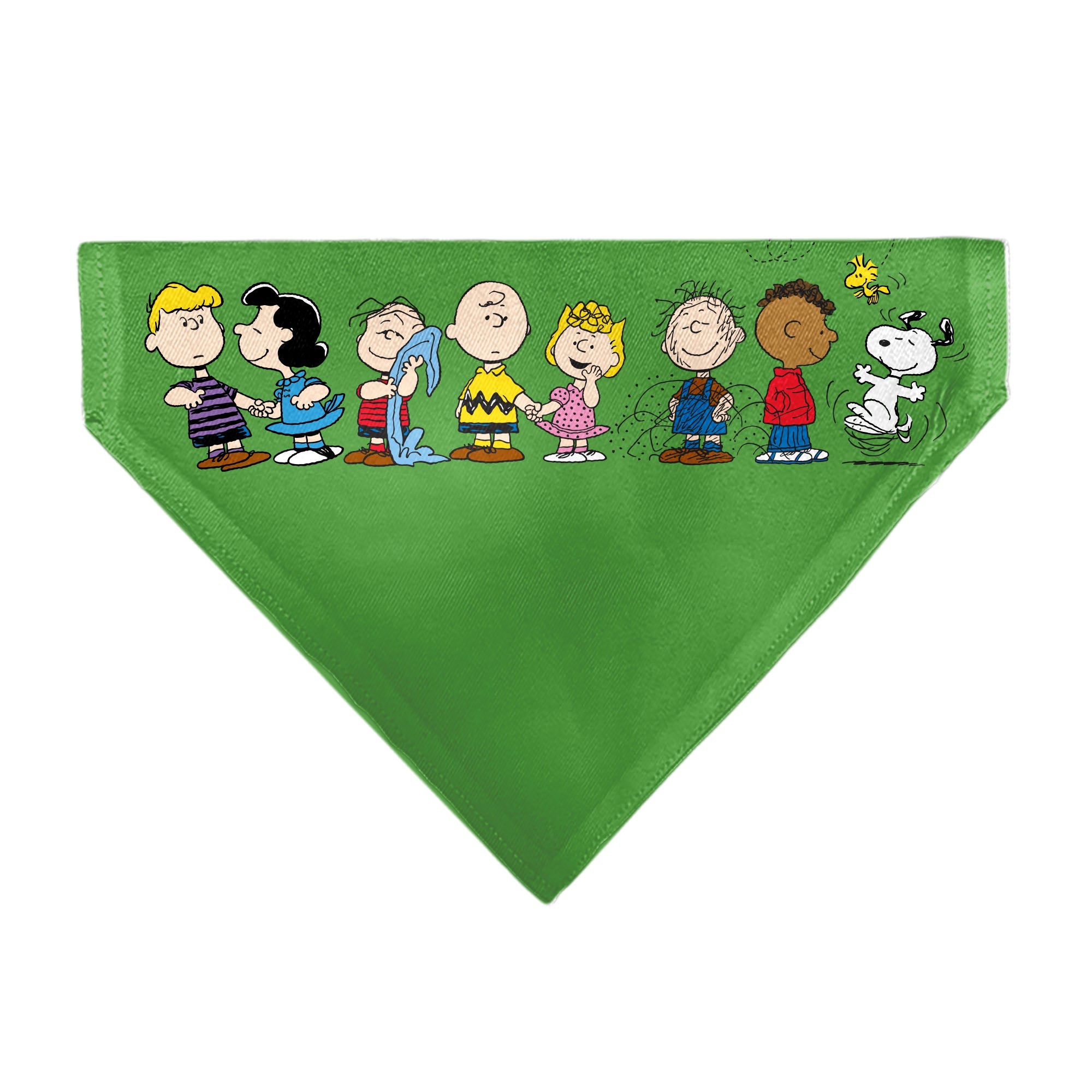 Pet Bandana - Peanuts Gang Group Pose Green