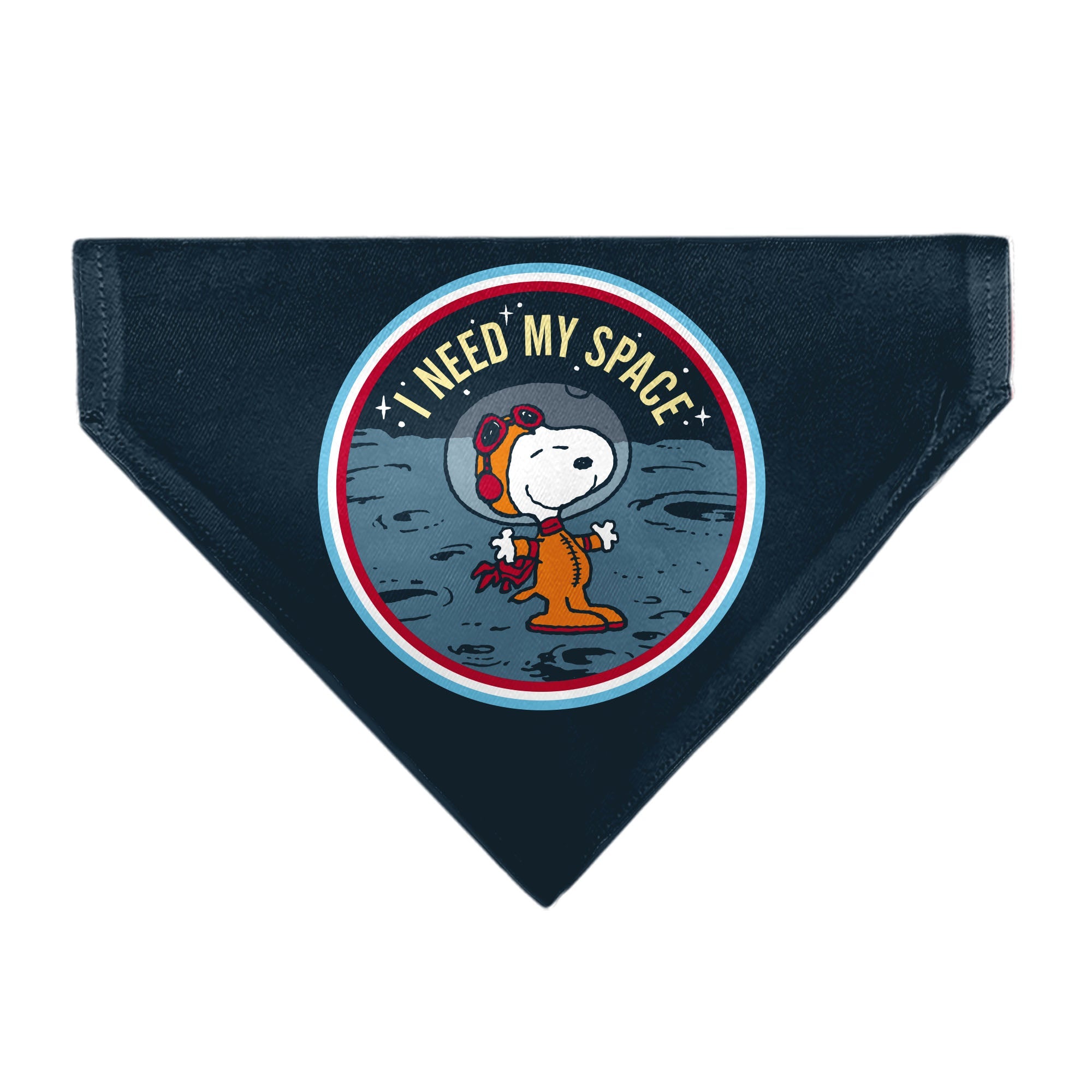 Pet Bandana - Peanuts Astronaut Snoopy I NEED MY SPACE Pose Blue