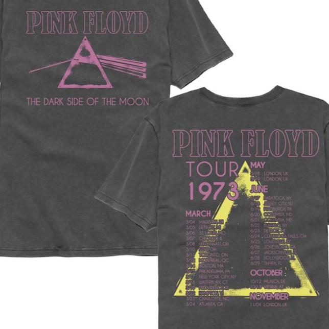 Pink Floyd DSOTM Tour 1973 F B Comfort Colors T-Shirt | Blue Culture Tees