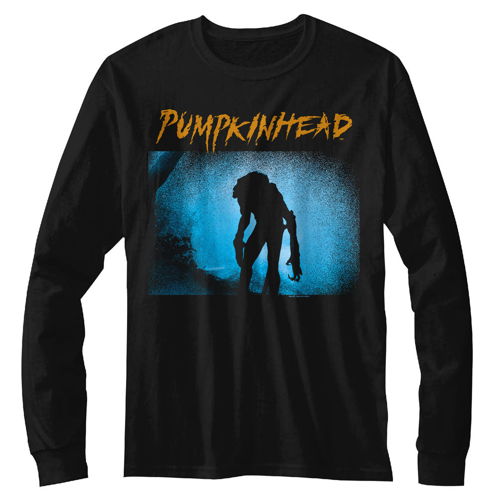 Pumpkinhead Silhouette Long Sleeve T-Shirt | Blue Culture Tees