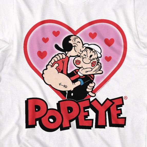 Popeye P O Valentine T-Shirt | Blue Culture Tees