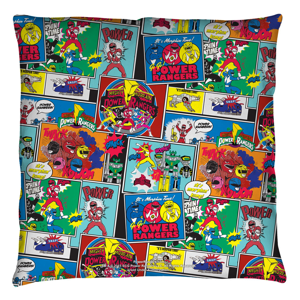 Power Rangers Collage Throw Pillow | Blue Culture Tees