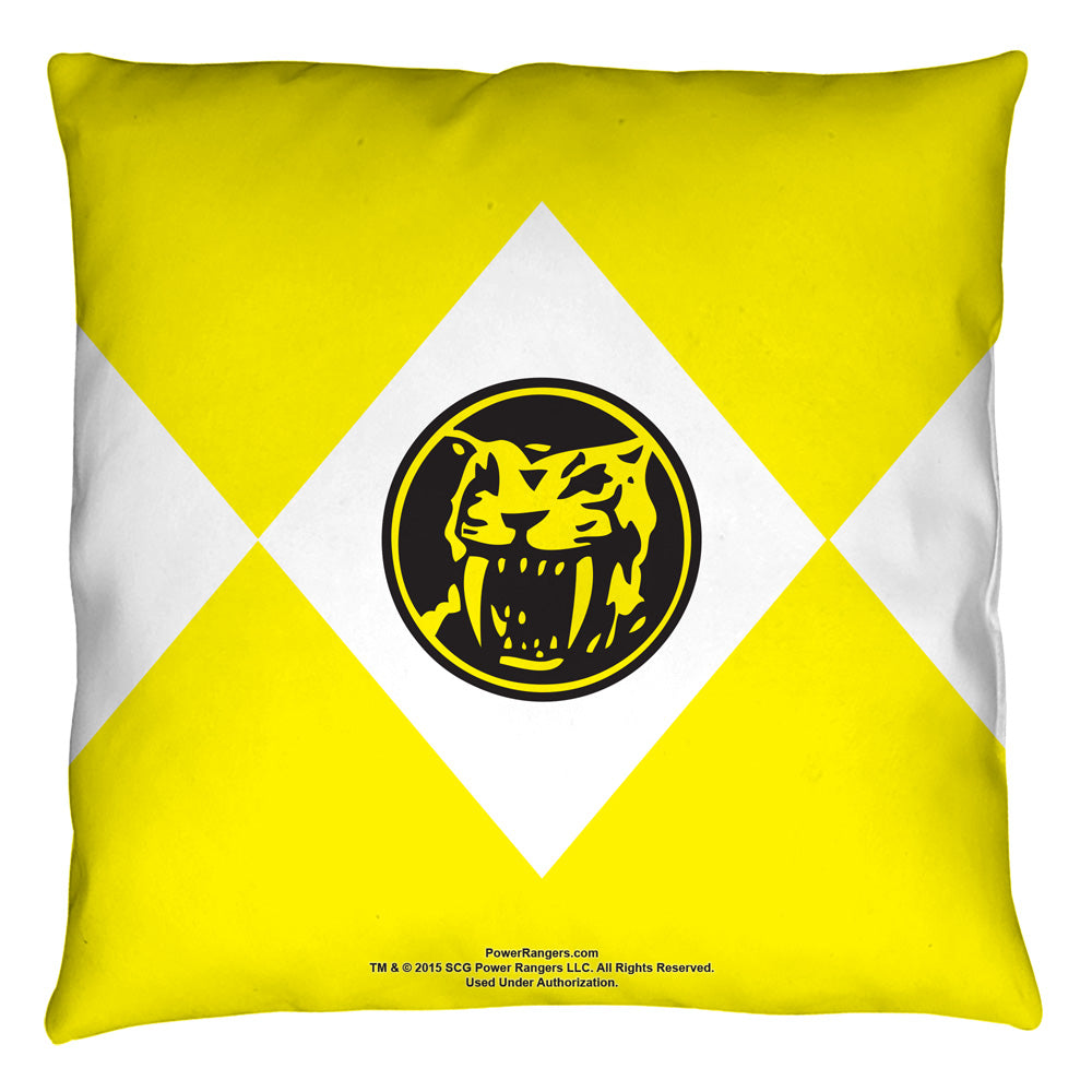 Power Rangers Yellow Ranger Throw Pillow | Blue Culture Tees