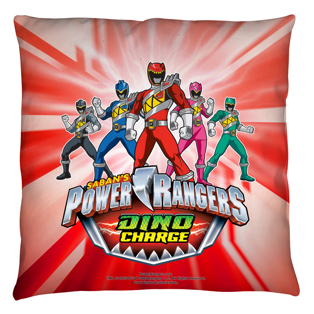 Power Rangers Dino Charge Throw Pillow | Blue Culture Tees