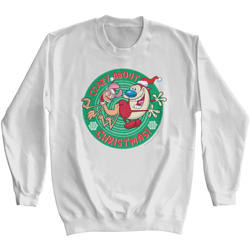 Ren and Stimpy Crazy About Christmas Sweatshirt | Blue Culture Tees