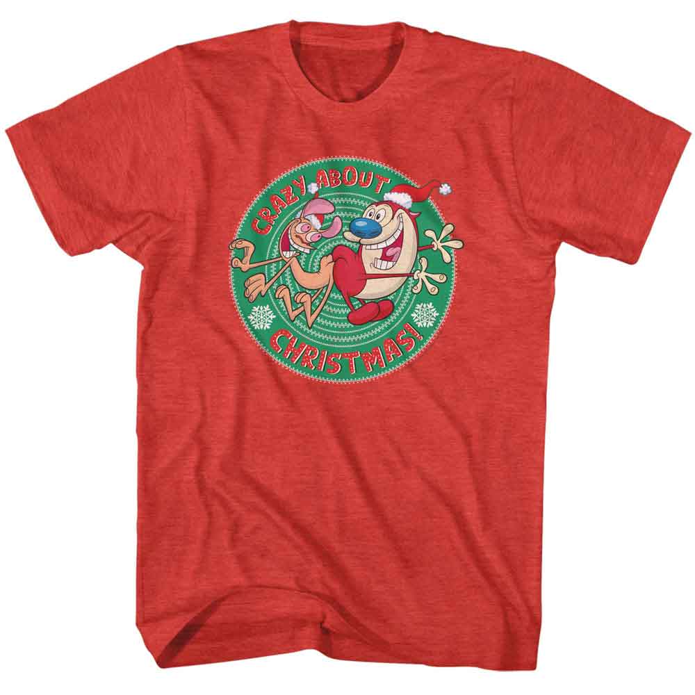 Ren And Stimpy Crazy About Christmas T-Shirt | Blue Culture Tees