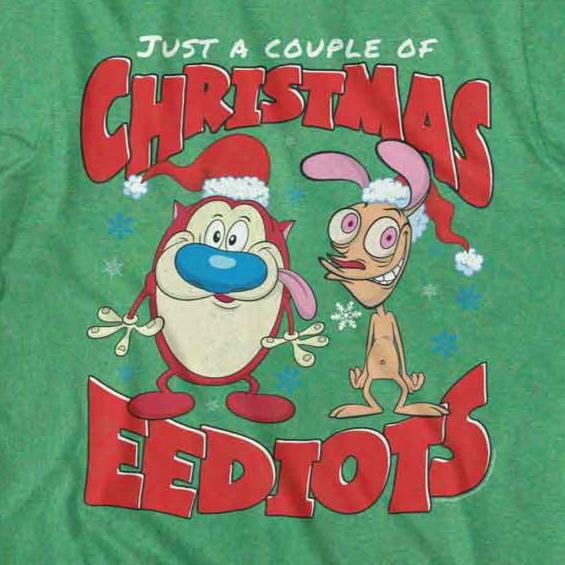 Ren And Stimpy Christmas Eediots T-Shirt | Blue Culture Tees