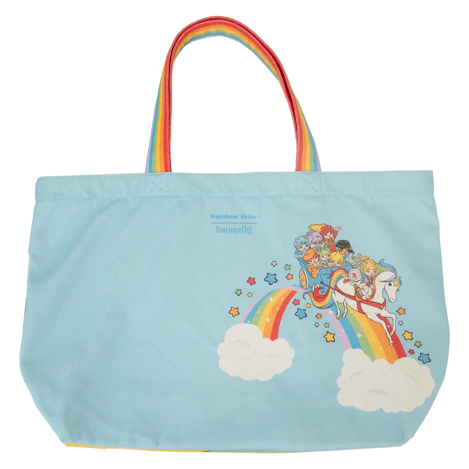 Loungefly Rainbow Brite Gang Rainbow Handle Canvas Tote Bag