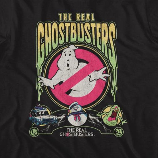 Real Ghostbusters Slime Text 2 T-Shirt