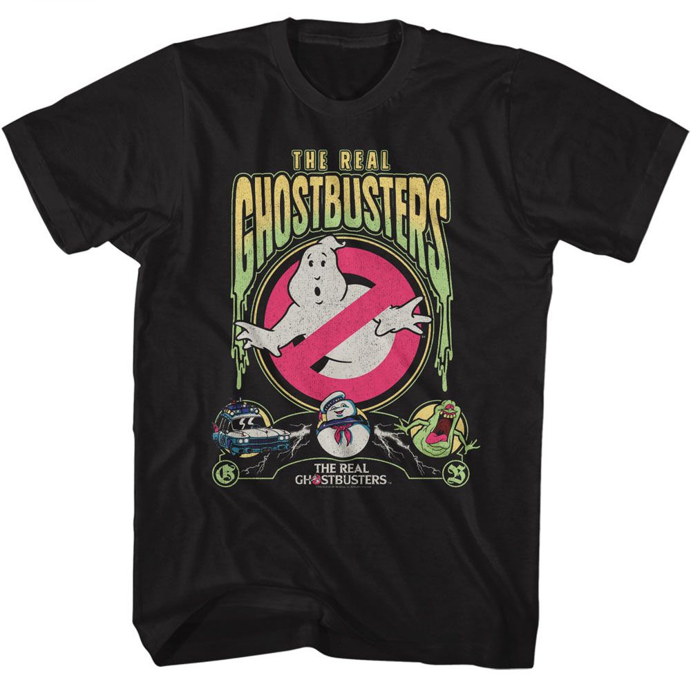 Real Ghostbusters Slime Text T-Shirt