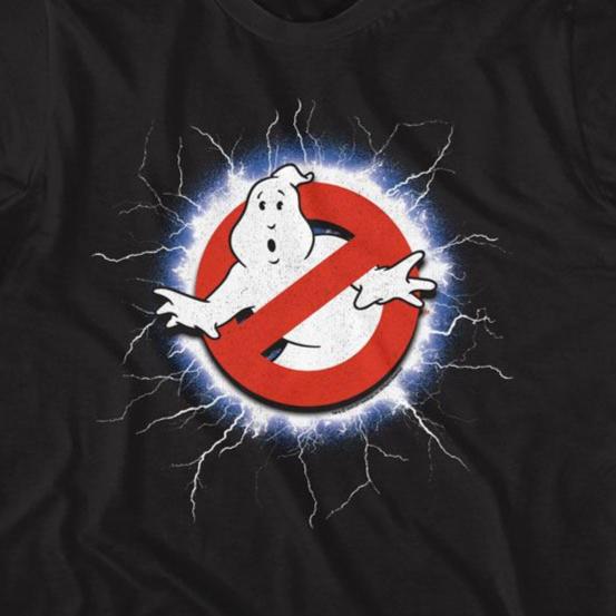 Real Ghostbusters Lightning And Logo 2 T-Shirt