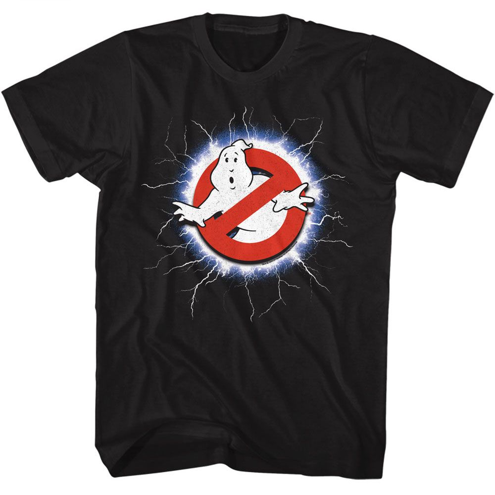 Real Ghostbusters Lightning and Logo T-Shirt | Blue Culture Tees