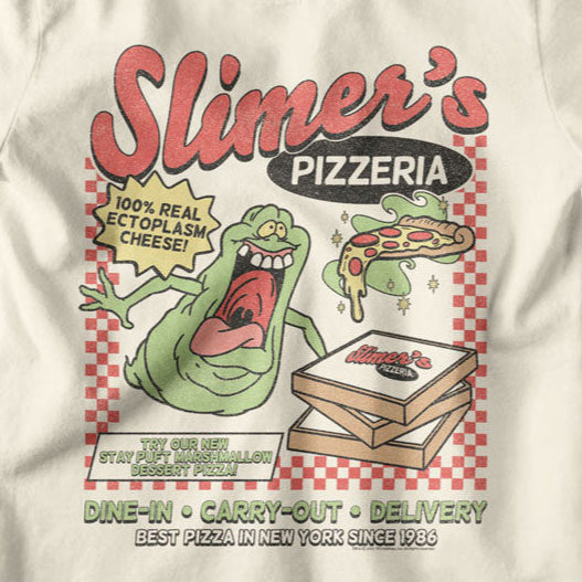 Youth The Real Ghostbusters Slimers Pizzeria T-Shirt | Blue Culture Tees 