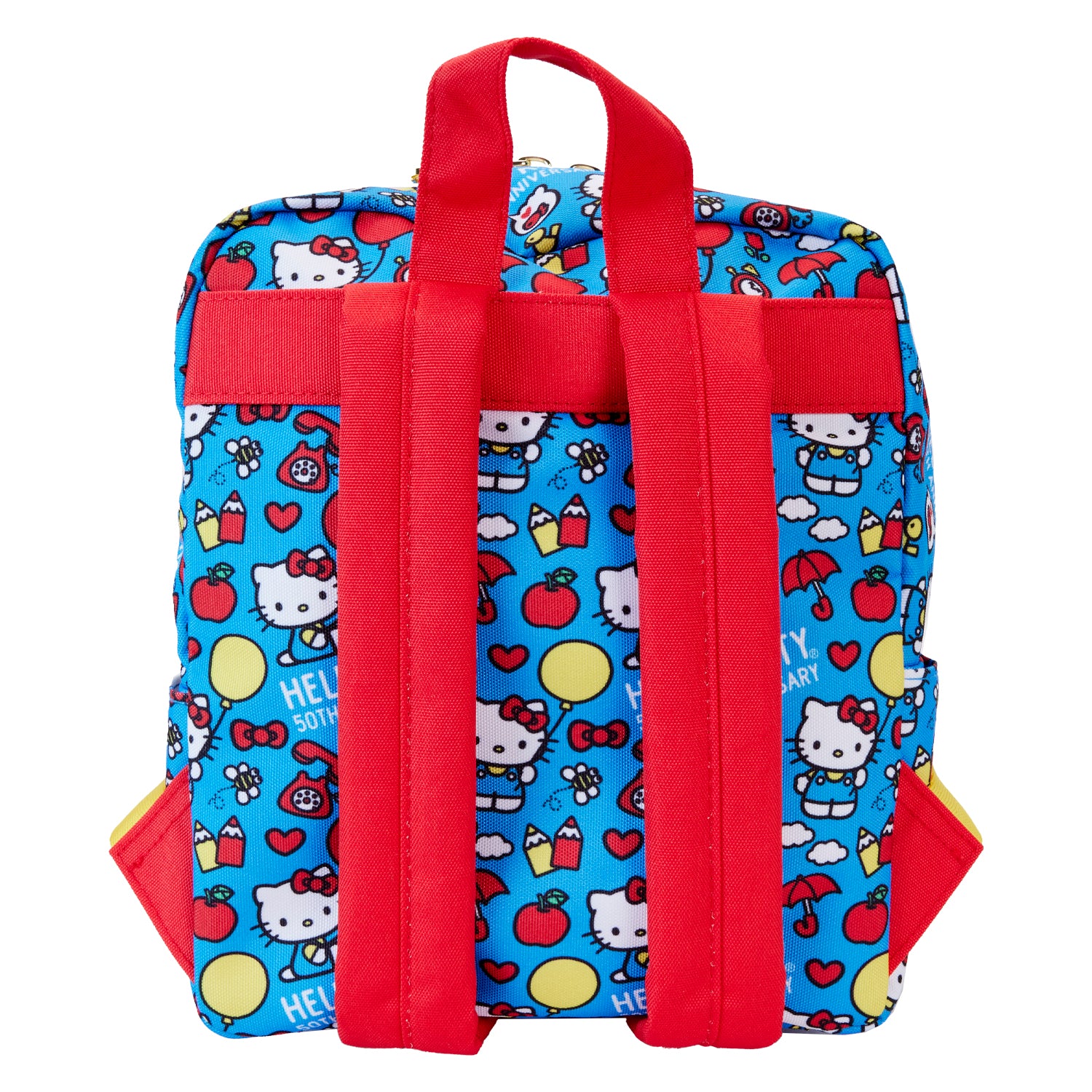 Loungefly Sanrio Hello Kitty 50th Anniversary Classic AOP Square Nylon Mini Backpack