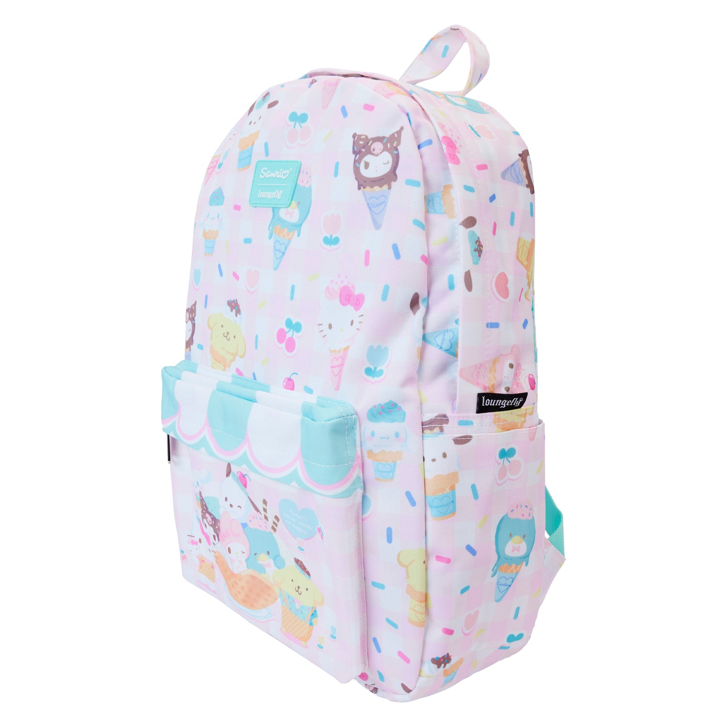 Loungefly Hello Kitty AOP Full-Size Nylon Backpack | Blue Culture Tees