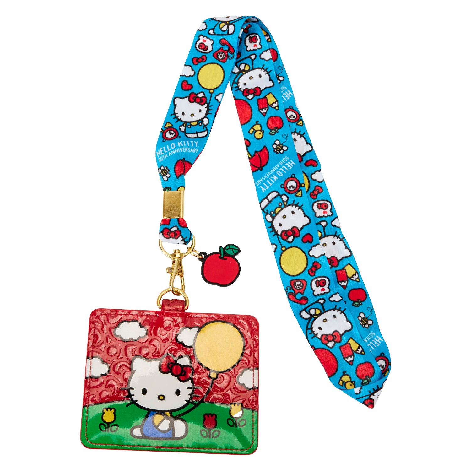 Loungefly Sanrio Hello Kitty 50th Anniversary Classic Lanyard with Cardholder