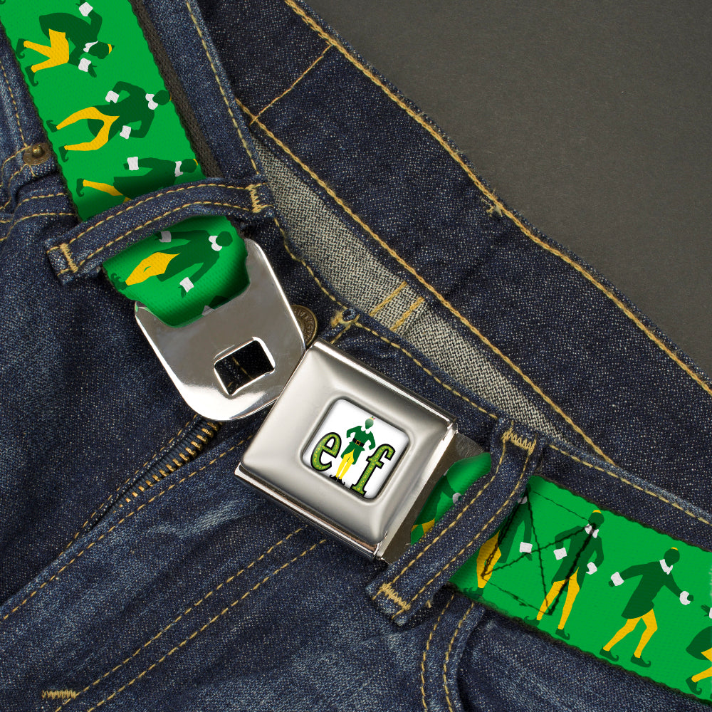 ELF Buddy the Elf Silhouette Poses Seatbelt Belt | Blue Culture Tees