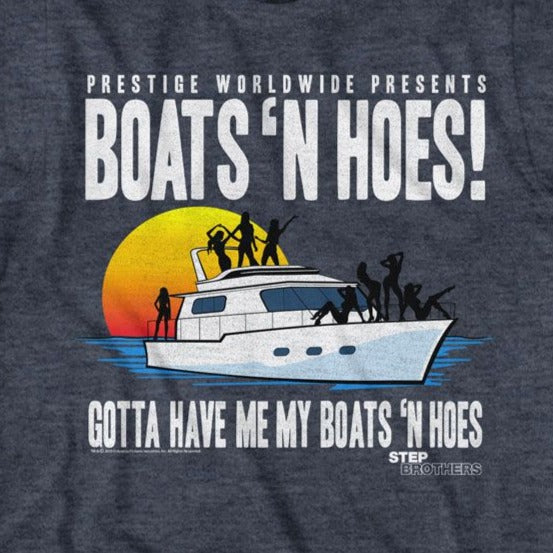 Step Brothers Boat With Saucy Gals T-Shirt