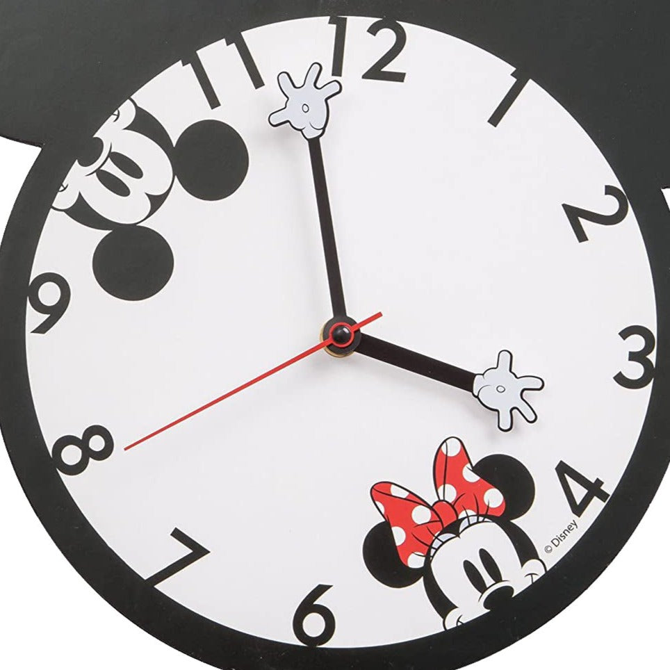 Disney Mickey & Minnie Mouse Shaped 13" Deco Wall Clock