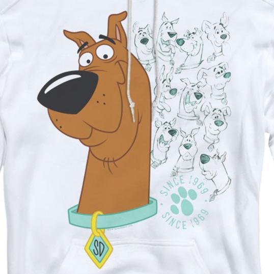 Scooby Doo Evolution of Scooby Doo Pullover Hoodie | Blue Culture Tees