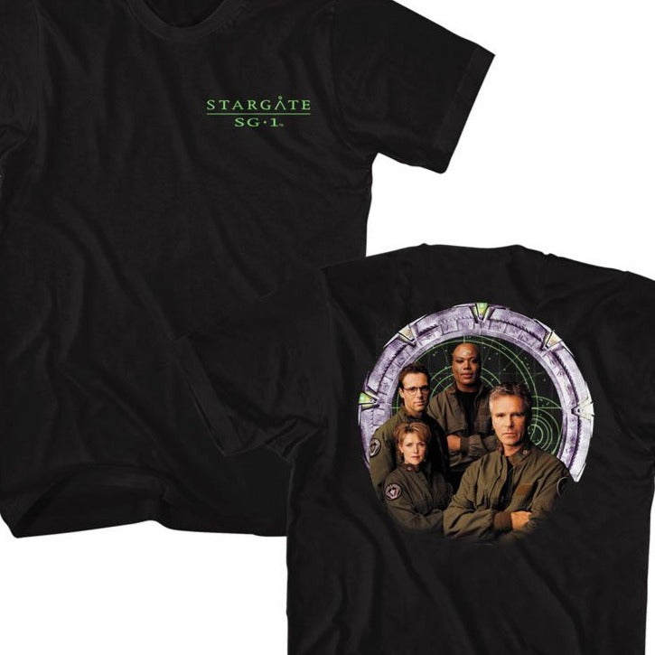 Stargate Cast And Gate Front And Back T-Shirt