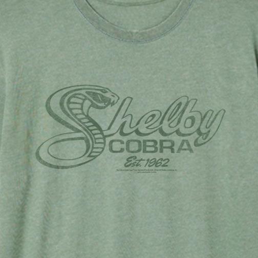 Carroll Shelby Cobra Snake Script Vintage Wash T-Shirt | Blue Culture Tees