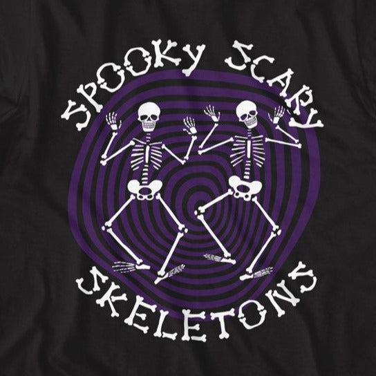 Spooky Scary Skeletons Spiral T-Shirt