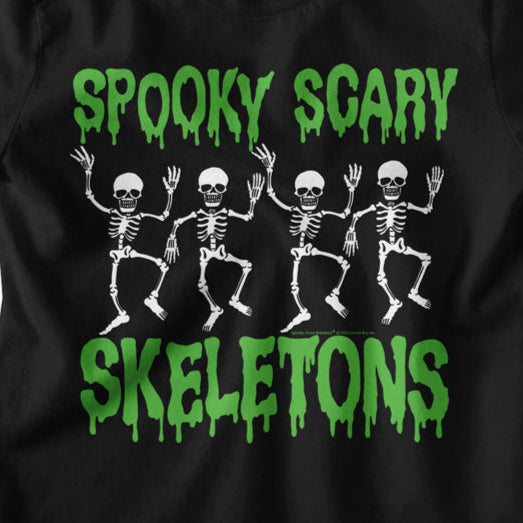 Youth Spooky Scary Skeletons T-Shirt | Blue Culture Tees