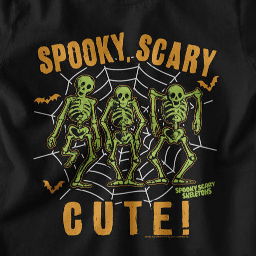 Youth Spooky Scary Skeletons Scary Cute T-Shirt | Blue Culture Tees